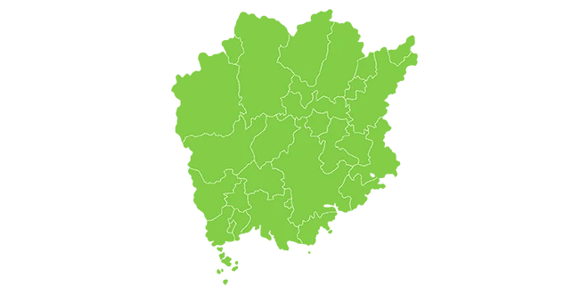 岡山県対応エリア地図